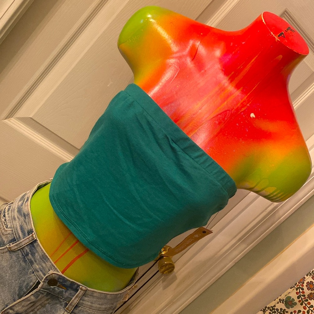 VOLCOM Lived in Outdoors Vibrant Green Strapless Tube Top NWTs